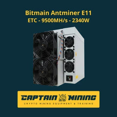 Bitmain Antminer E11 Ethereum Classic ASIC miner with 9.5 GH/s hashrate