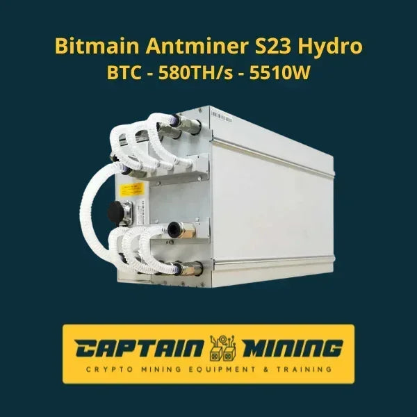 Bitmain Antminer S23 Hydro 580TH/s Bitcoin miner with hydro cooling system