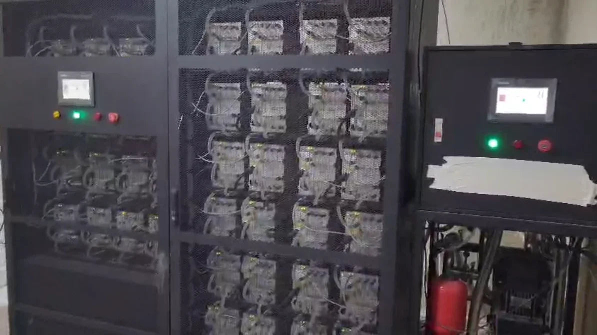Industrial mining racks and cooling control panels