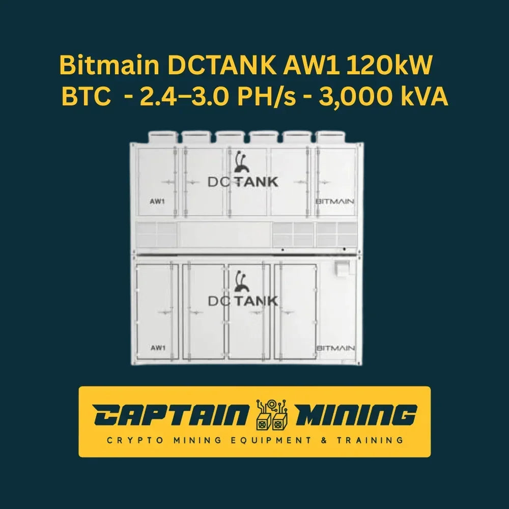 Bitmain DCTANK AW1 120kW Accomodate 376 Classic Asic Miners Air Cooling Container