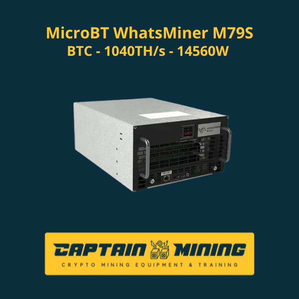 MicroBT WhatsMiner M79S 1040TH/s 14560W hydro Bitcoin miner – front angle view Imagen principal del producto
