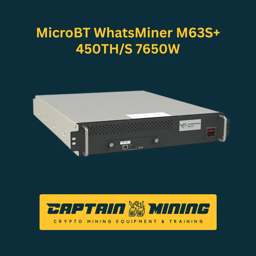 MicroBT WhatsMiner M63S+ 450T 7650W Hydro Cooling BTC Miner Bitcoin Mining
