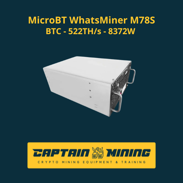 WhatsMiner M78S 522TH/s – MicroBT Oil-Cooled Bitcoin ASIC Miner | Buy Now