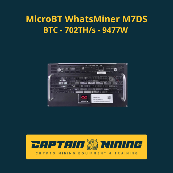 WhatsMiner M7DS 702TH/s – MicroBT Hydro Bitcoin ASIC Miner | Buy Now