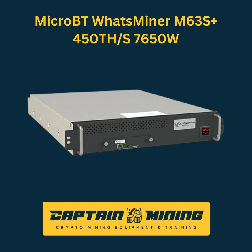 MicroBT WhatsMiner M63S+ 450T 7650W Hydro Cooling BTC Miner Bitcoin Mining