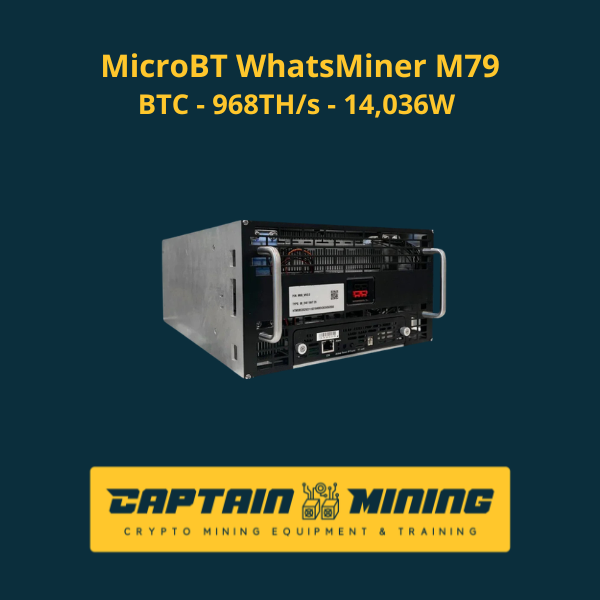 WhatsMiner M79 968TH/s – MicroBT Hydro Bitcoin ASIC Miner | Buy Now