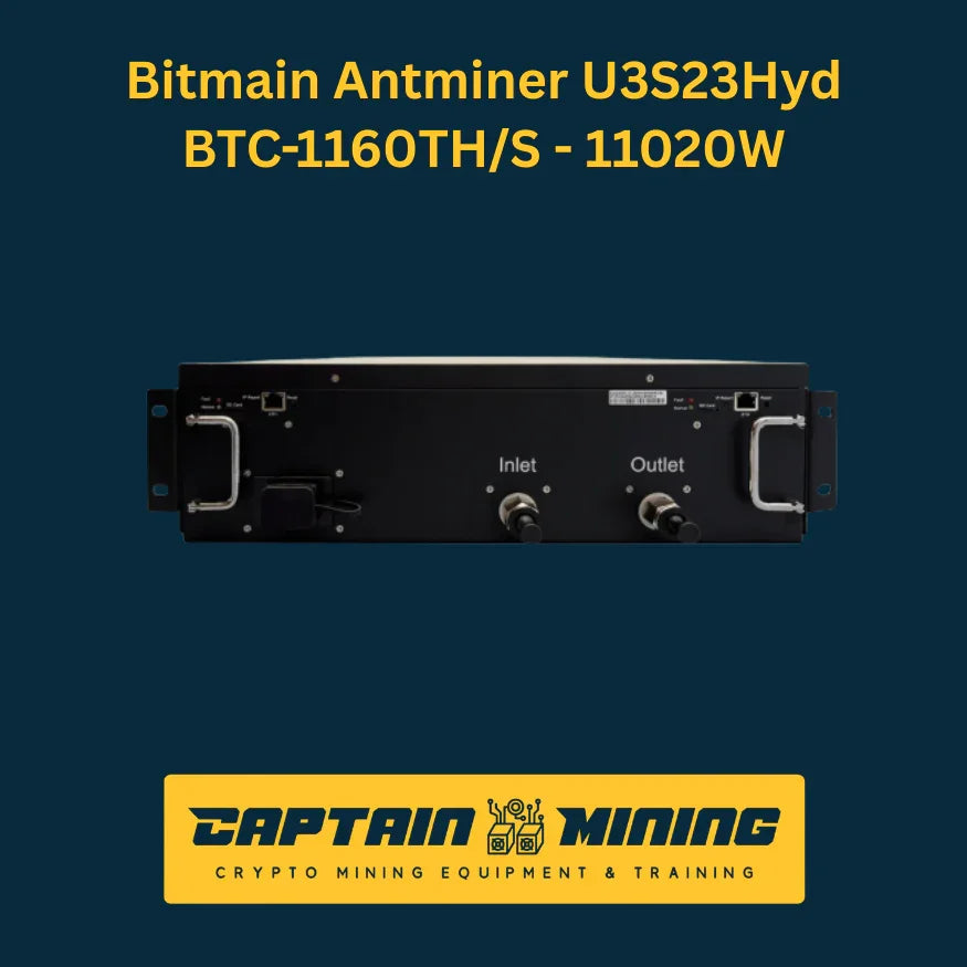 Bitmain Antminer U3S23Hyd. 1160Th 11020W Bitcoin Miner Hydro Cooling