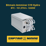 Bitmain Antminer S19 Hydro 151,5 TH/S 5451W