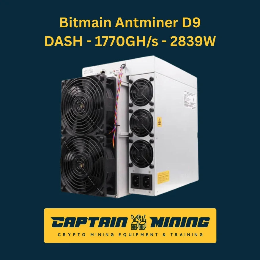 Bitmain Antminer D9 DASH-1770GH/s 2839W - Dash Mining Equipment - CaptainMining