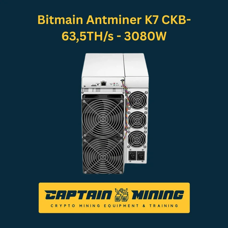 Bitmain Antminer K7 CKB 63.5TH/s 3080W - Nervos CKB Mining Equipment - CaptainMining