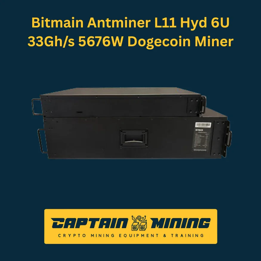 Bitmain Antminer L11 Hyd 6U Dogecoin 33GH/s 5676W - Hydro Cooling Dogecoin Miner Side View - CaptainMining