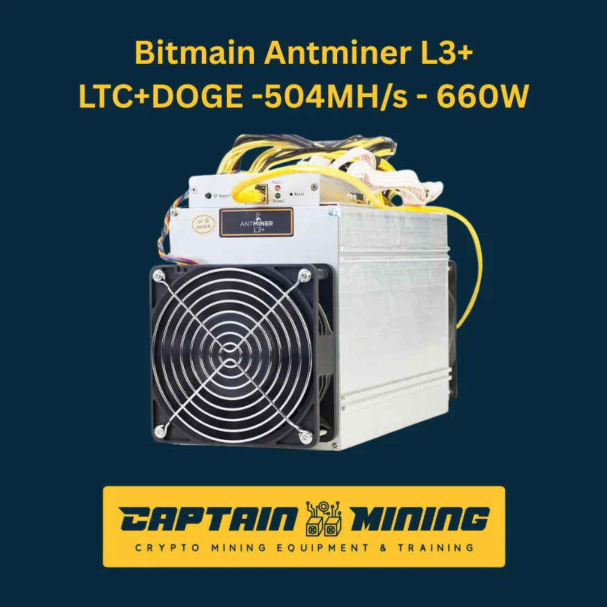 Bitmain Antminer L3+ LTC+DOGE 504MH/s 660W - Litecoin Dogecoin Équipement de minage - CaptainMining Image principale du produit