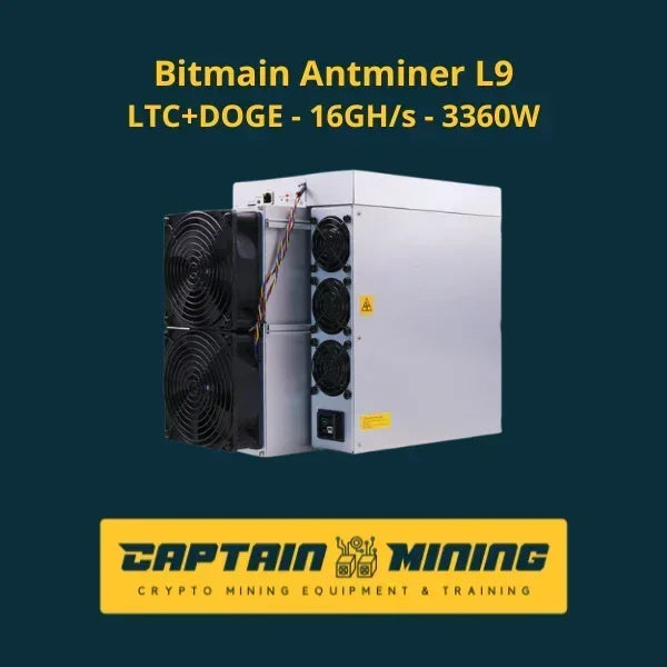 Bitmain Antminer L9 16GH/s 3360W Litecoin Dogecoin Miner for Sale - LTC DOGE ASIC Mining - CaptainMining Imagem principal do produto