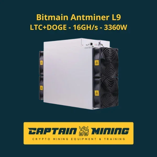 Bitmain Antminer L9 LTC+DOGE 16GH/s 3360W for Sale - Litecoin Dogecoin Dual Mining ASIC Hardware - CaptainMining