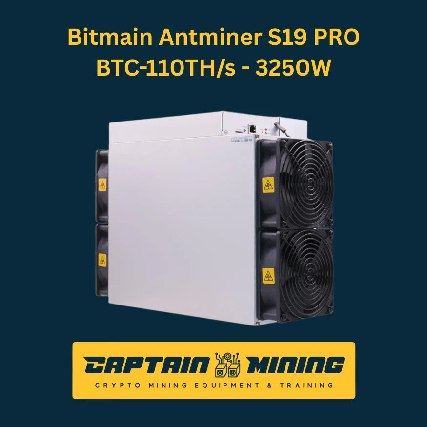 Bitmain Antminer S19 PRO BTC-110TH/s 3250W Side View - Bitcoin Mining Hardware - CaptainMining