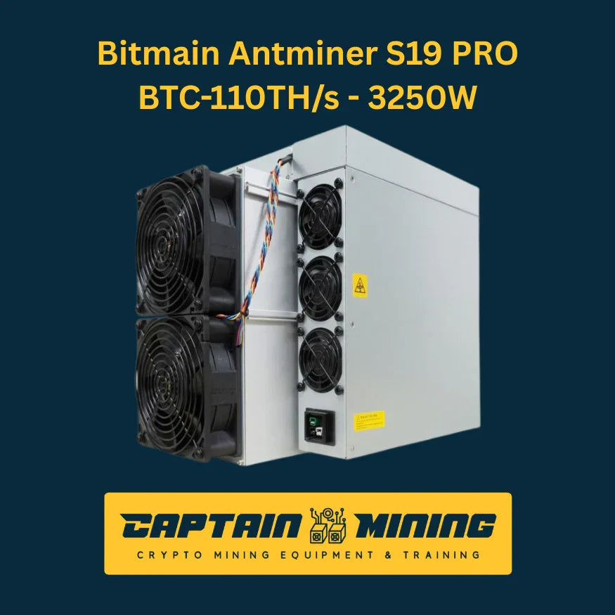 Bitmain Antminer S19 PRO BTC-110TH/s 3250W - Bitcoin Mining Equipment - CaptainMining