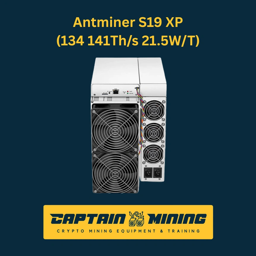 Bitmain Antminer S19 XP Bitcoin Miner - High Performance ASIC Miner 134T-141T hashrate, 21.5W/T power efficiency, SHA256 algorithm for Bitcoin mining