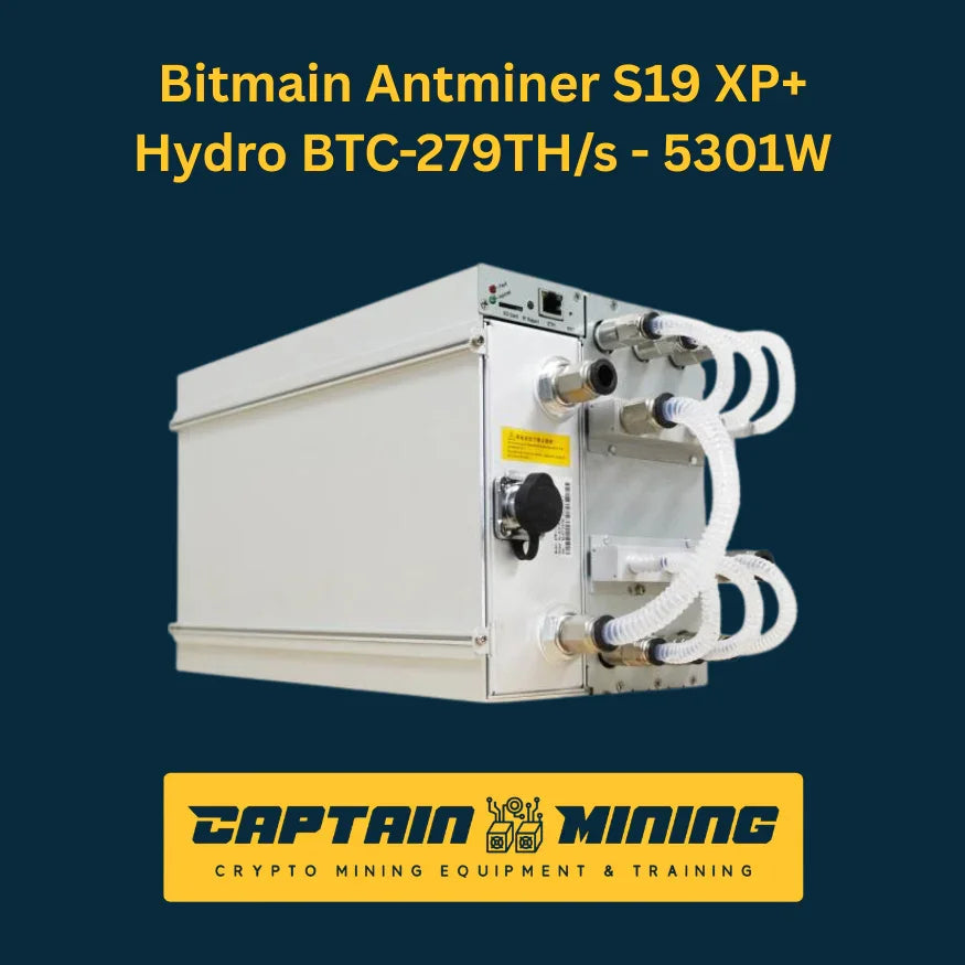 Bitmain Antminer S19 XP+ Hydro BTC-279TH/s 5301W - Hydro Cooling Bitcoin Miner Angle View - CaptainMining