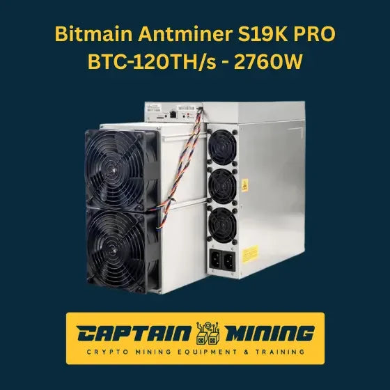 Bitmain Antminer S19K PRO BTC-120TH/s 2760W Side View - Bitcoin Mining Hardware - CaptainMining