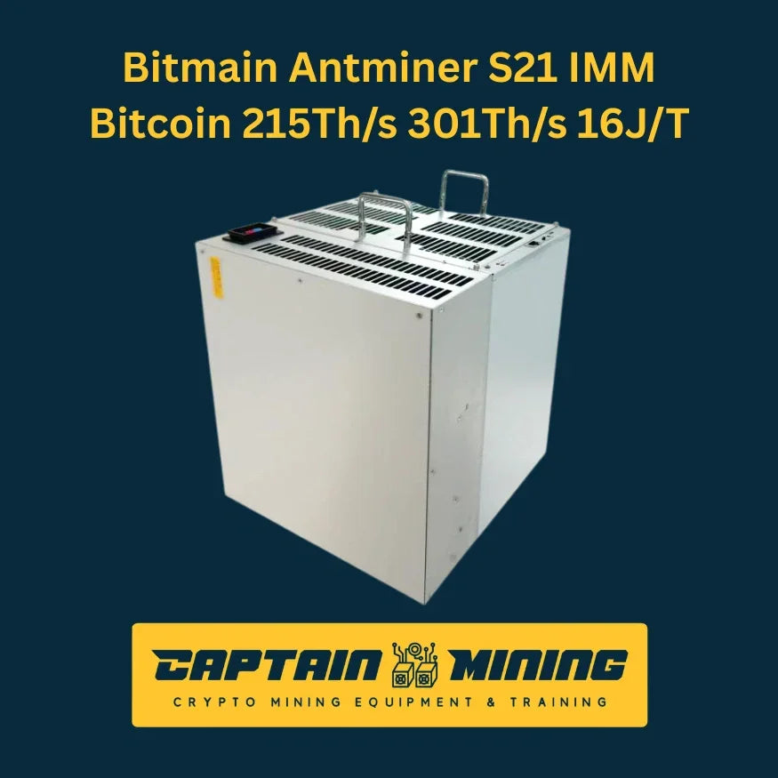 Bitmain Antminer S21 IMM Bitcoin 215-301TH/s 16J/T - Immersion Cooling Bitcoin Miner Angle View - CaptainMining
