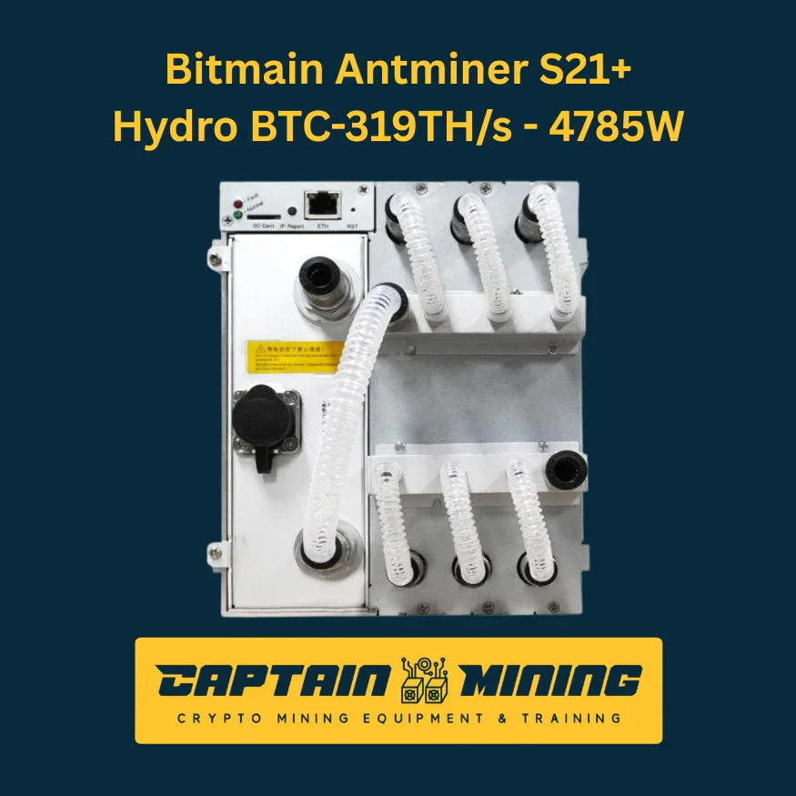 Bitmain Antminer S21+ Hydro BTC-319TH/s 4785W - Hydro Cooling Bitcoin Miner Back View - CaptainMining