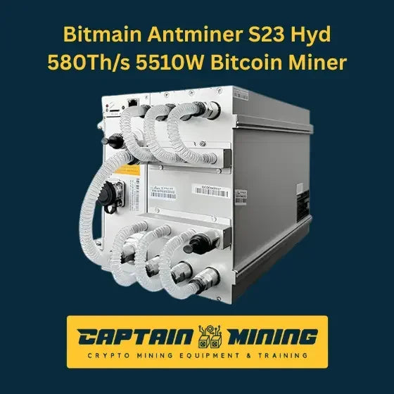 Bitmain Antminer S23 Hyd 580TH/s 5510W Bitcoin Miner - Hydro Liquid Cooled ASIC Mining Machine