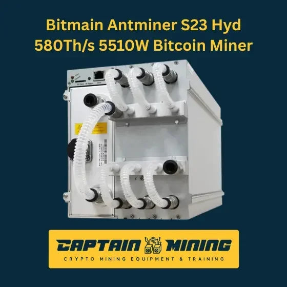 Bitmain Antminer S23 Hyd BTC 580TH/s 5510W Top View - Hydro Cooling Bitcoin Mining Equipment - CaptainMining
