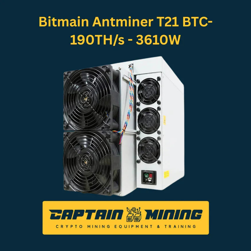 Bitmain Antminer T21 BTC-190TH/s 3610W - Minage Bitcoin Hardware - CaptainMining Image principale du produit