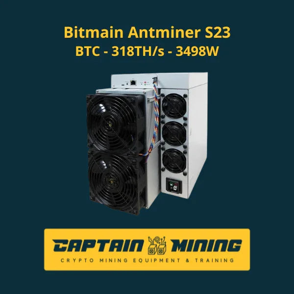 Bitmain Antminer S23 with 318 TH/s hashrate and air-cooling system