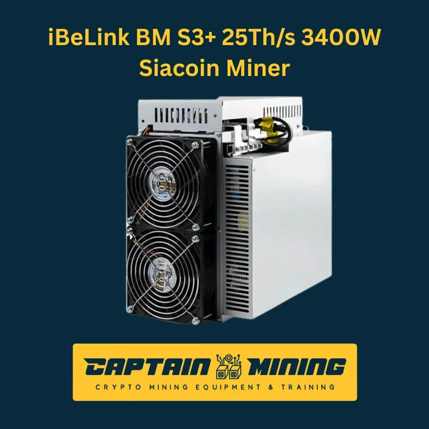 iBeLink BM S3+ Siacoin 25TH/s 3400W for Sale - Siacoin Cryptocurrency Mining Hardware - CaptainMining