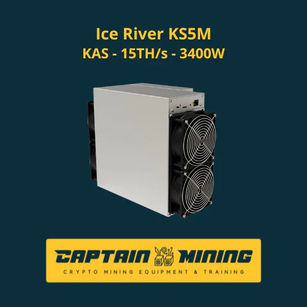Ice River KS5M KAS Kaspa 15TH/s 3400W Miner Side View Cryptocurrency Mining Hardware for Sale - ASIC Equipment - CaptainMining