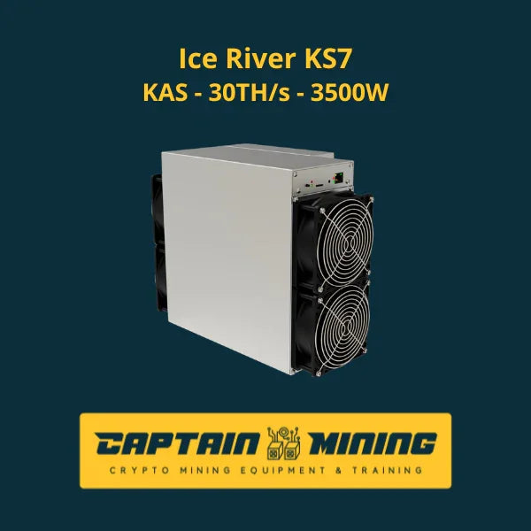 IceRiver KS7 Kaspa ASIC miner with 30 TH/s hashrate and 3500W power consumption