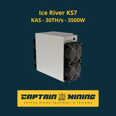 IceRiver KS7 Kaspa ASIC miner with 30 TH/s hashrate and 3500W power consumption