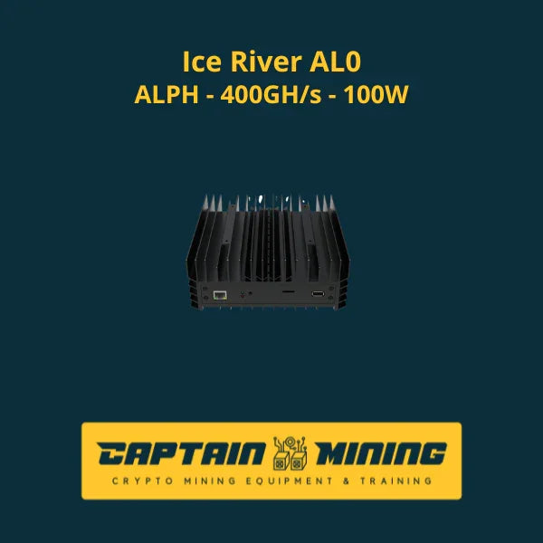 IceRiver AL0 Alephium ASIC miner with 400GH/s hashrate and 100W power consumption Image principale du produit