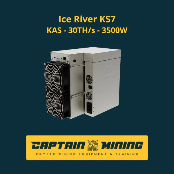 IceRiver KS7 Kaspa ASIC miner with 30 TH/s hashrate and 3500W power consumption
