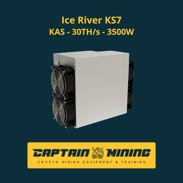 IceRiver KS7 Kaspa ASIC miner with 30 TH/s hashrate and 3500W power consumption
