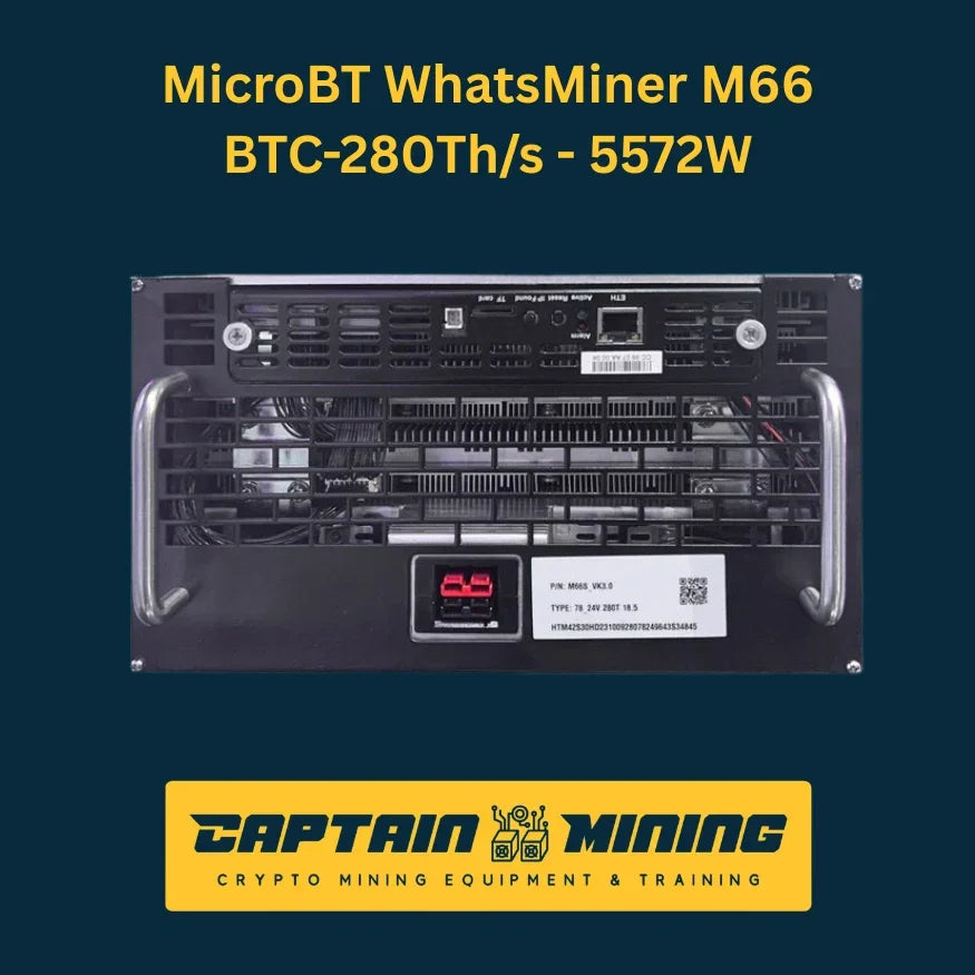 MicroBT WhatsMiner M66 BTC-280TH/s 5572W - Bitcoin Mining Equipment Top View - CaptainMining