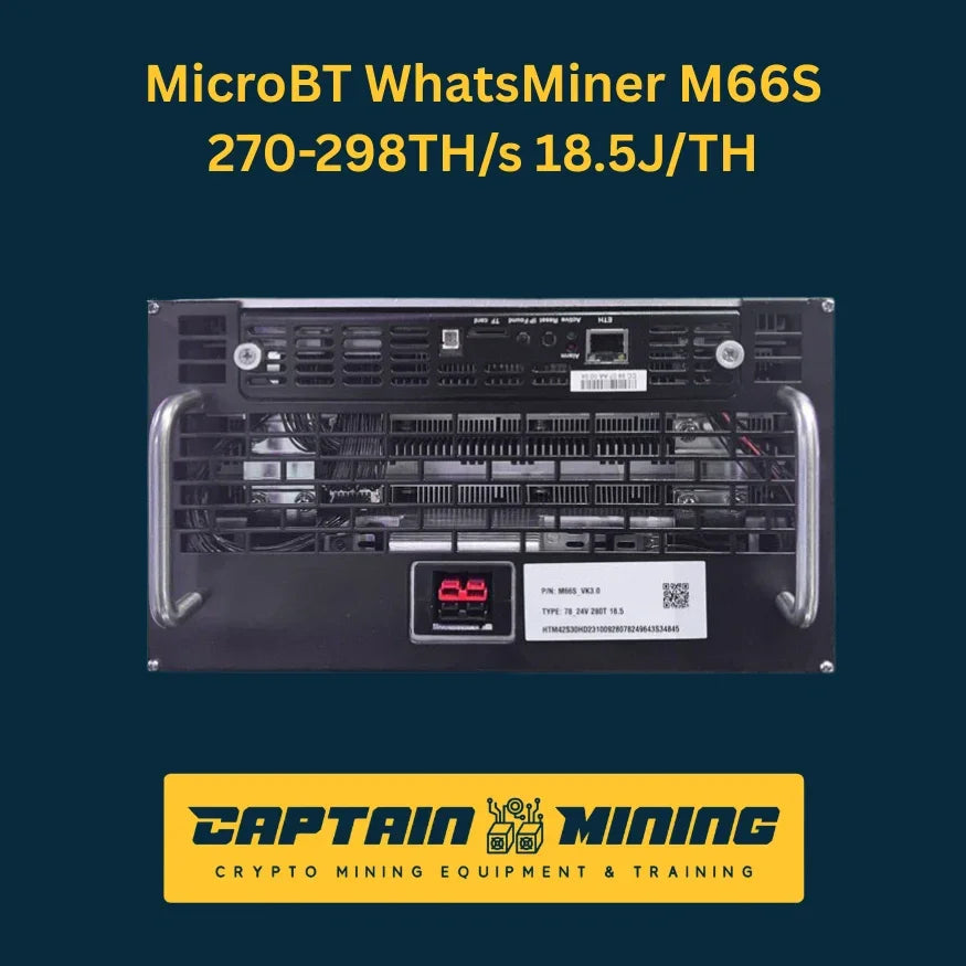 MicroBT WhatsMiner M66S 270-298TH/s 18.5J Bitcoin Miner for Sale - ASIC Mining Hardware - CaptainMining