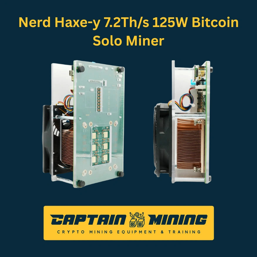 Nerd Haxe-y 7.2Th/s 125W Bitcoin Solo Miner - Internal Components PCB and Copper Heatsink - CaptainMining