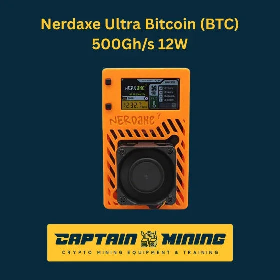 Nerdaxe Ultra Bitcoin BTC 500GH/s 12W - Solo Mining Device - CaptainMining