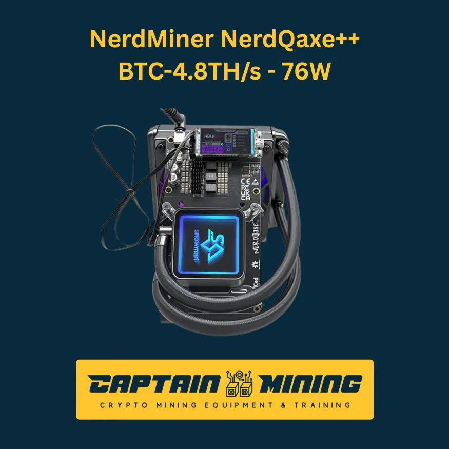 NerdMiner NerdQaxe++ BTC-4.8TH/s 76W - Bitcoin Solo Miner - CaptainMining Imagen principal del producto
