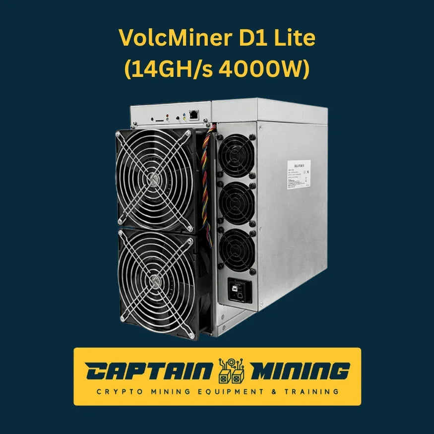 VolcMiner D1 Lite 14GH/s 4000W Litecoin Dogecoin Bells Miner Cryptocurrency for Sale - Compact ASIC Scrypt - CaptainMining