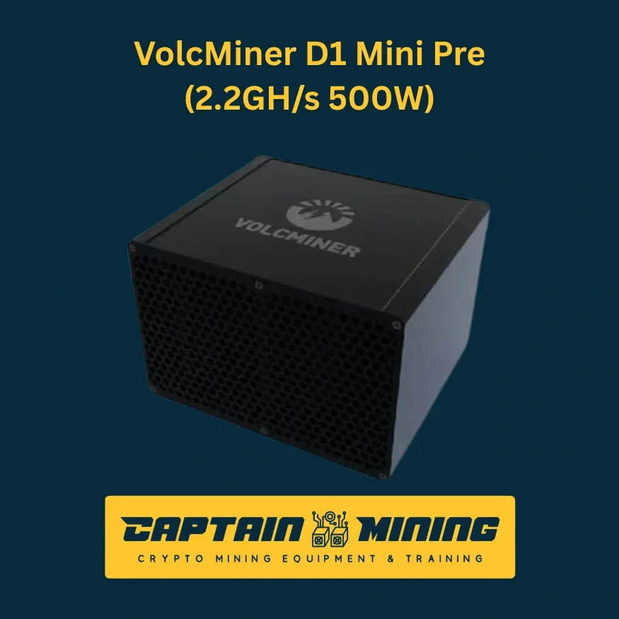 VolcMiner D1 Mini Pre 2.2GH/s 500W Litecoin Dogecoin Bells Miner for Sale - Compact Home ASIC Scrypt - CaptainMining Main image
