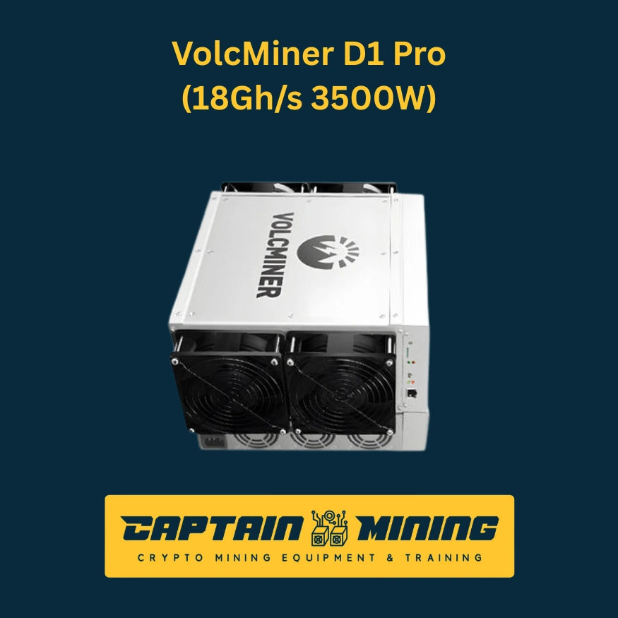 VolcMiner D1 Pro 18Gh/s 3500W ASIC Miner - Front View - CaptainMining