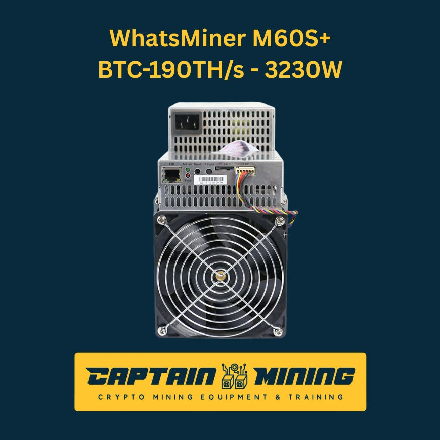 Panel Miner Buy WhatsMiner M60S+ 190TH/s | Bitcoin ASIC Miner SHA-256